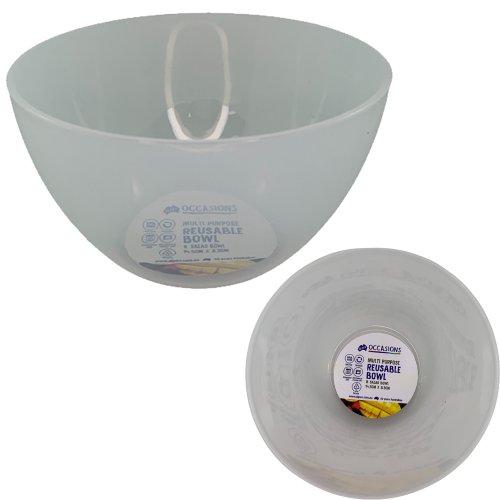 Catering Bowl Plastic Clear Reusable Deep 1 Litre