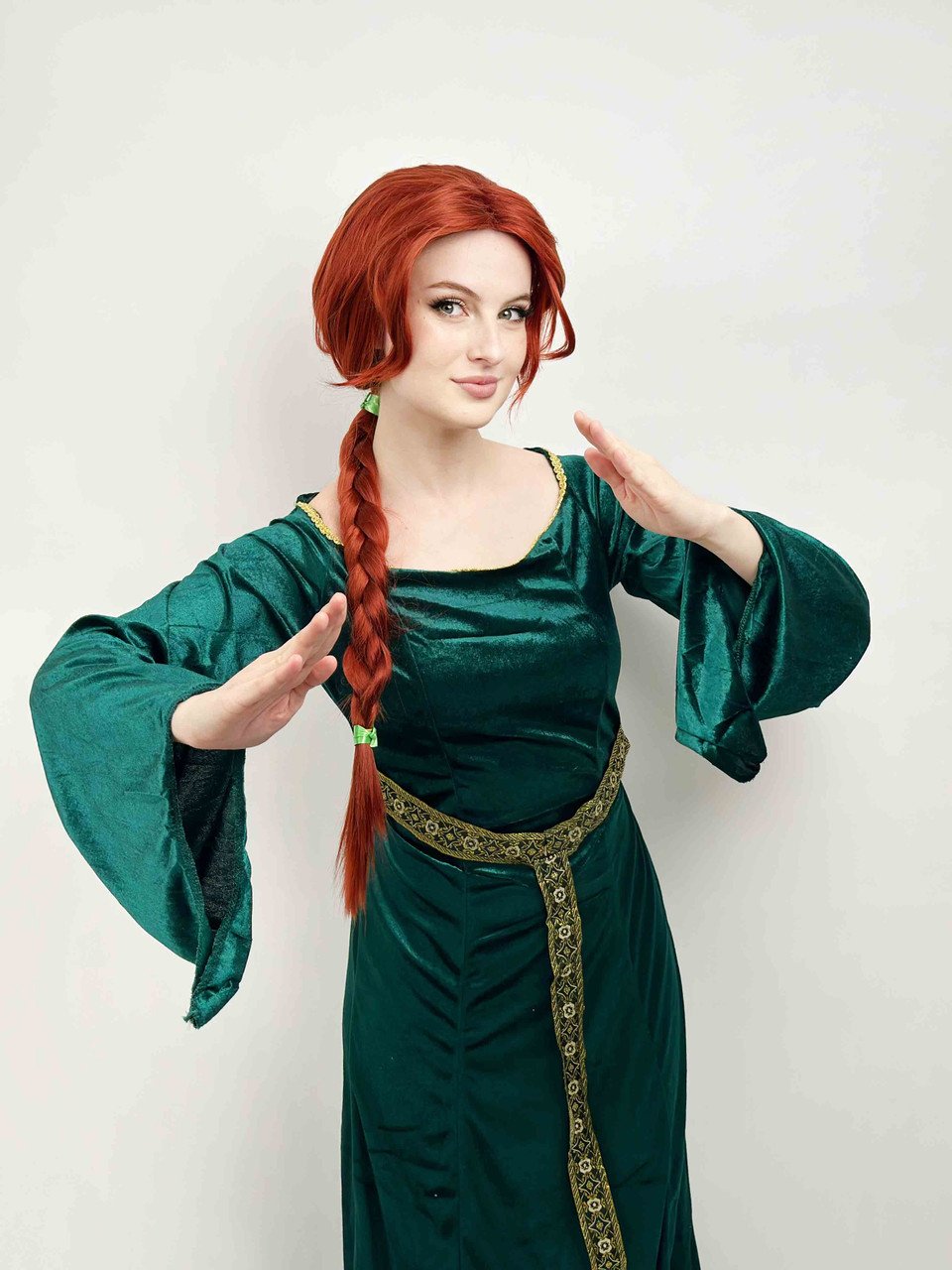 Wig Copper/Auburn/Red Long Princess Cosplay With Plait Deluxe