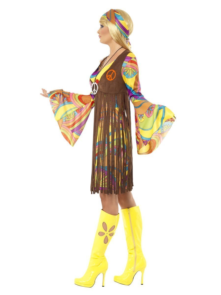 Costume Adult 1960s Groovy Lady With Vest Large