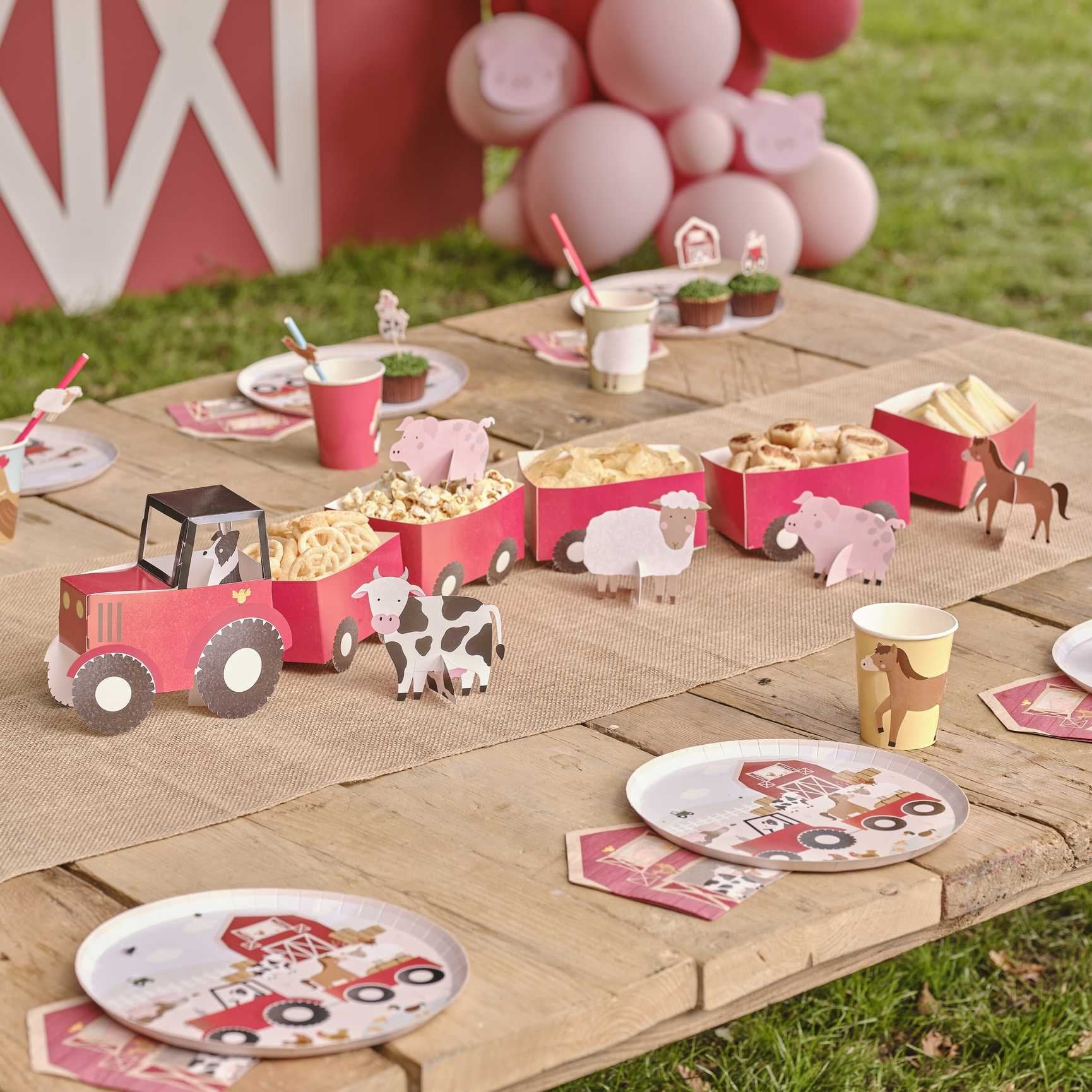 Farm Friends Tractor & Trailer Treat Kit For Party Snacks