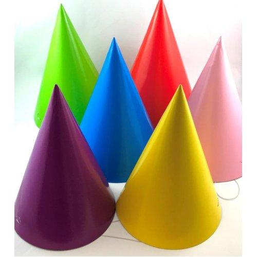 Party Hat Cone Neon Pk/6