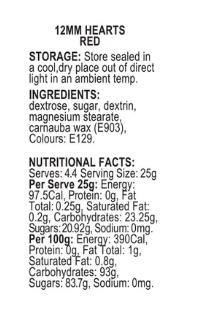Sprinkles Love Hearts Red/Pink Edible 12mm 110g