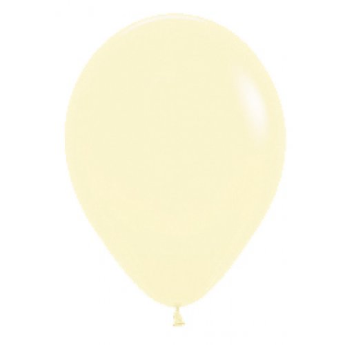 Latex Balloons 30cm Pastel Matte Yellow Pk 100