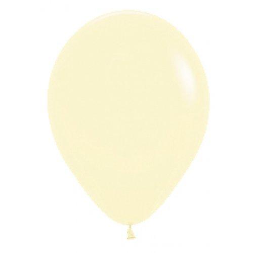 Latex Balloons 30cm Pastel Matte Yellow Pk 100