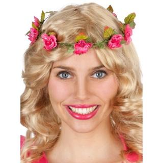 Headband Rose Flower Crown Pink