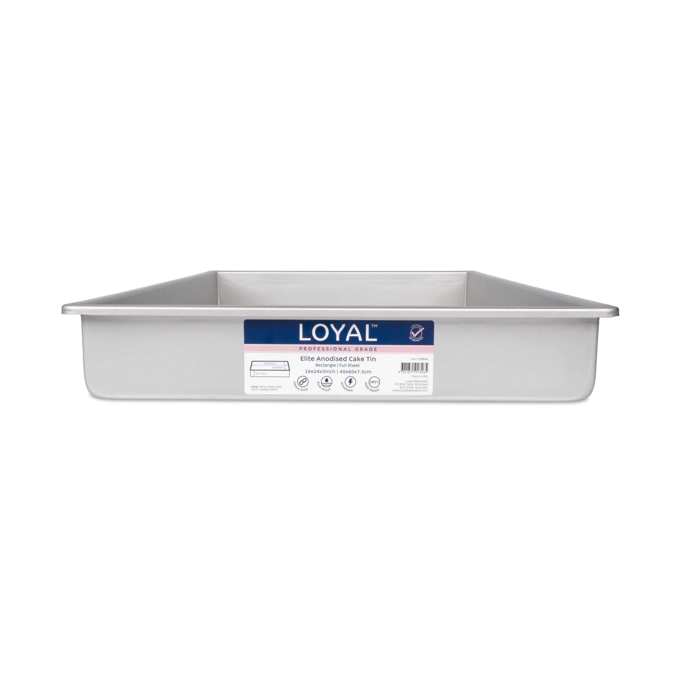 Cake Tin Full Slab 16x24x3 inch Loyal Elite Anodised