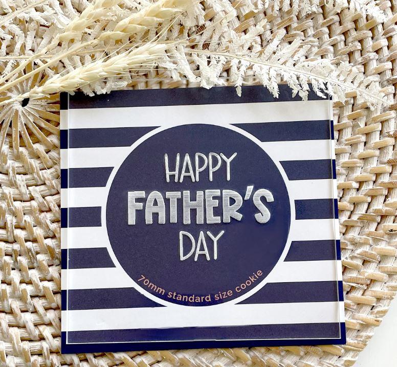 Happy Fathers Day Cookie/Biscuit Embosser Cutter (Little Biskut letter)