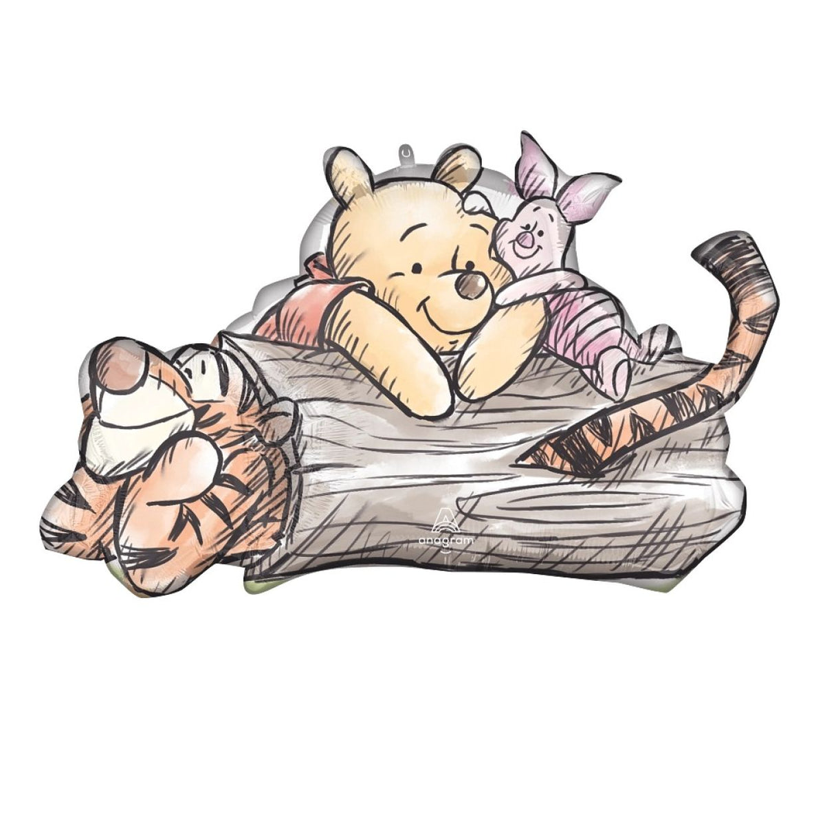 Balloon Foil Supershape Winnie The Pooh Vintage 78cm x 48cm