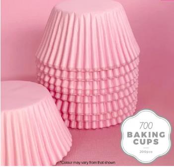 Baking Cupcake Paper Cases Pastel Pink 700 Pk/200