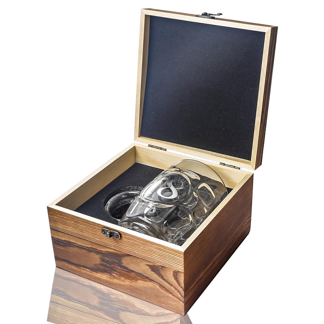 Glass Beer Tankard 18th Birthday in Wooden Box