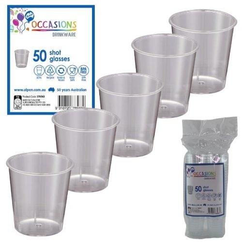 Drinkware/Catering Shot Glasses Clear Plastic 30ml Pk/50