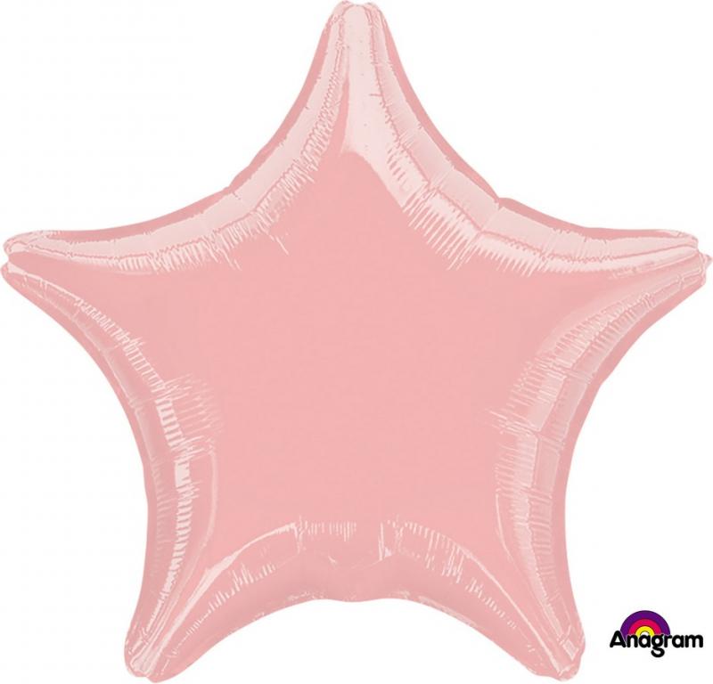 Balloon Foil 45cm Star Light Pink