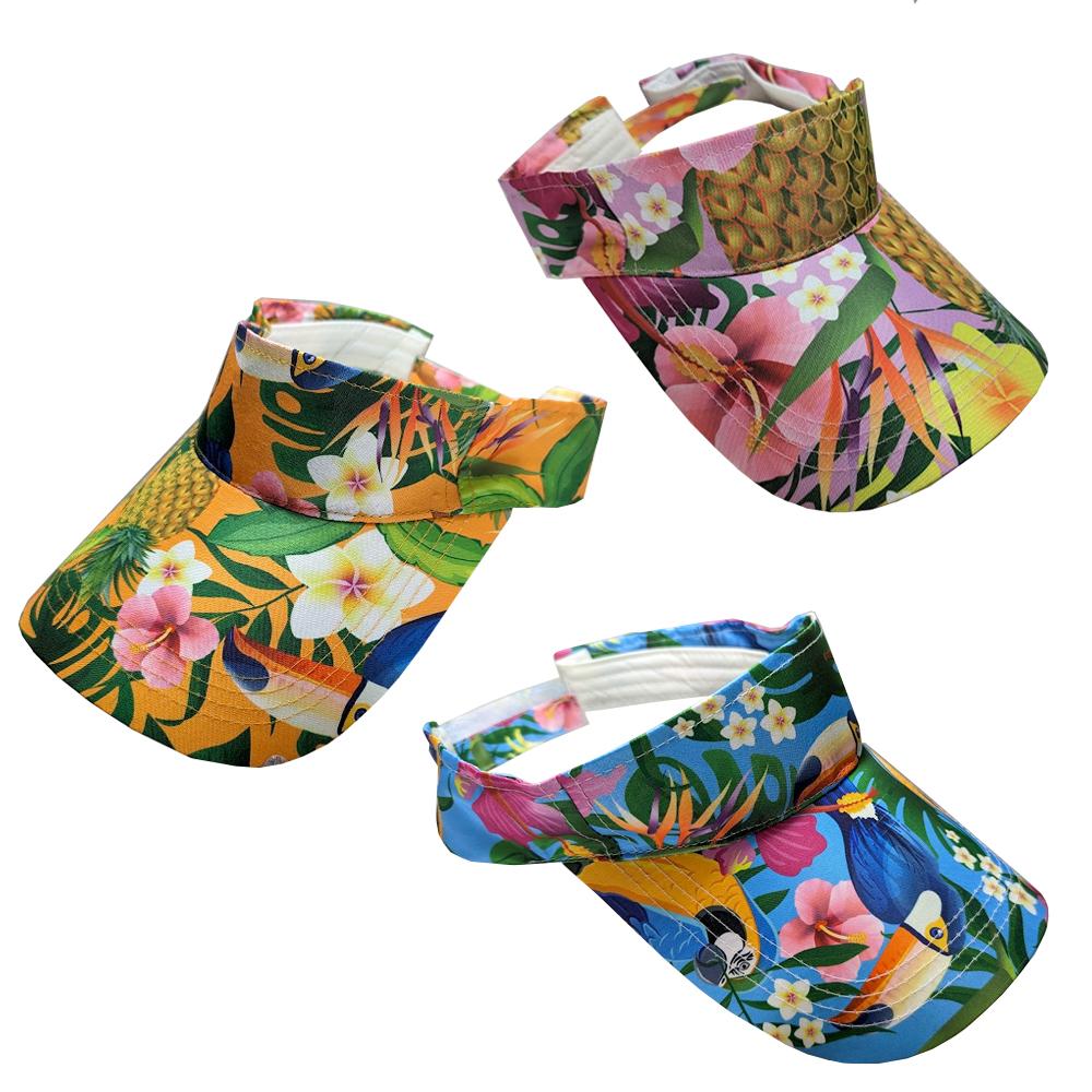 Hat Visor Hawaiian Tropical Bright Assorted Styles