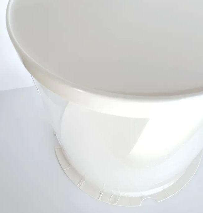 Cake Box/Tube Clear Acetate 8x8x8 inch White Lid & Base