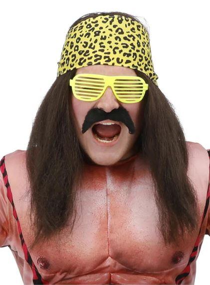 Costume Accessory Retro Pro Wrestling Star1980s/1990s Brown Kit