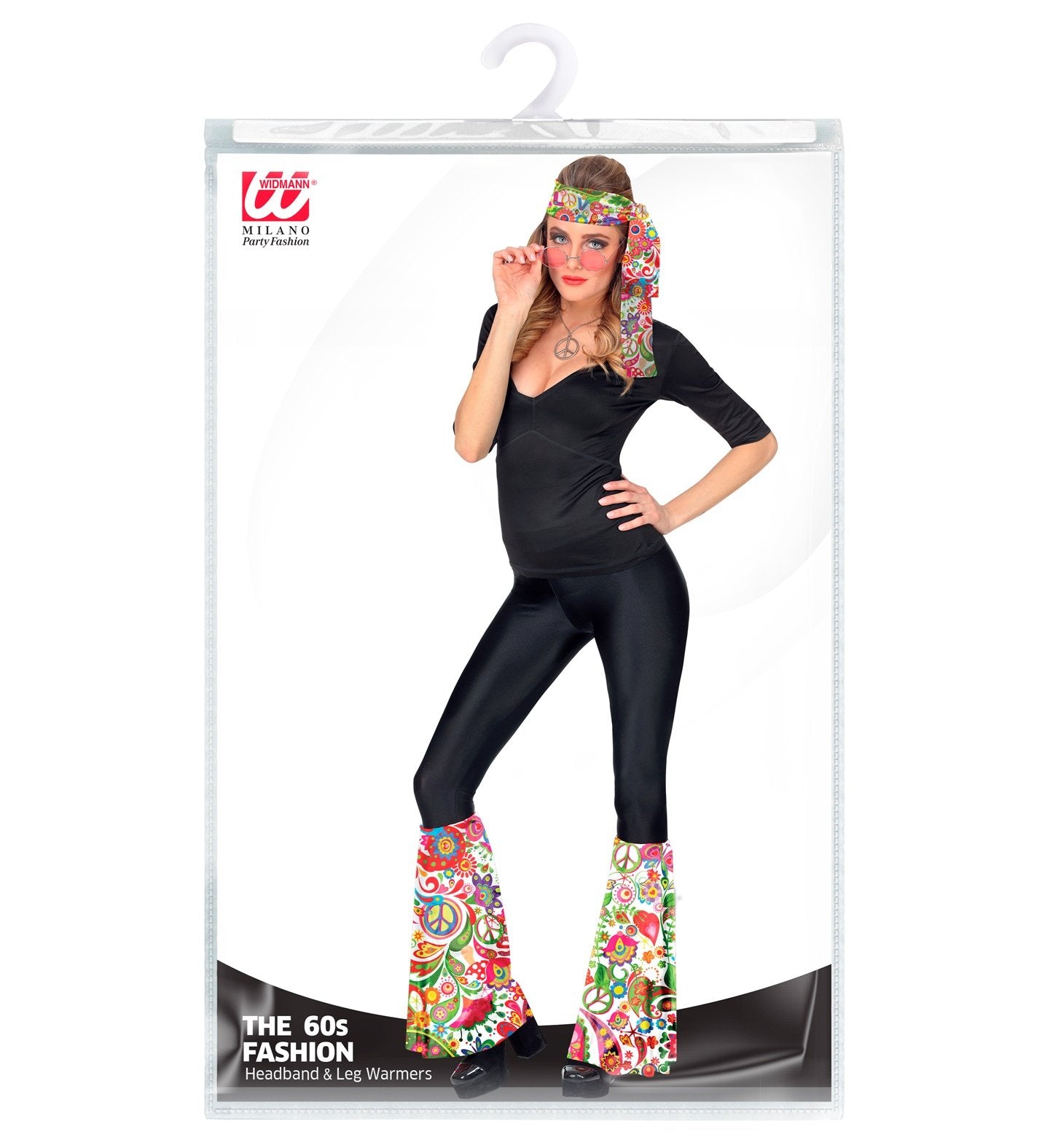 Costume Adult 1960s Hippie Kit Peace & Paisley Headband and Leg Warmers