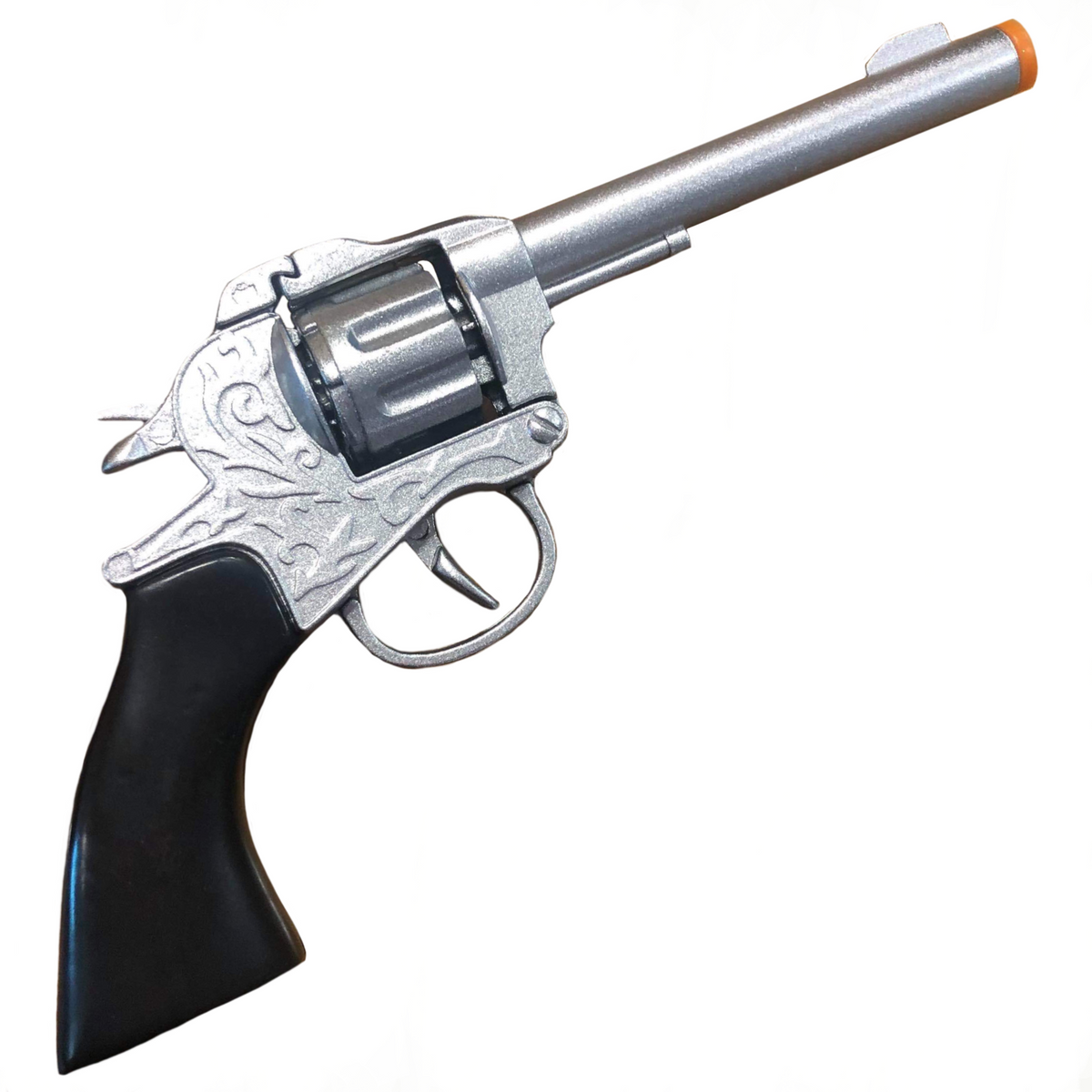 Gun Cowboy/Cowgirl Deluxe Diecast Metal Silver & Black Prop - LAST CHANCE