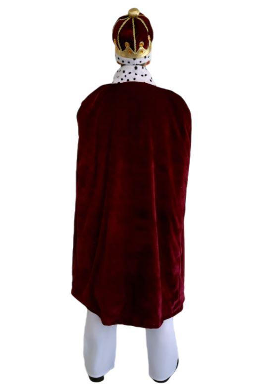 Cape King/Queen Burgundy With Leopard Look Trim