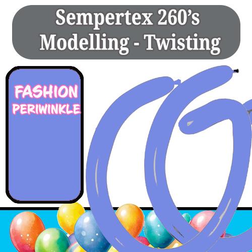 Balloon Modelling 260 Fashion Periwinkle Blue Sempertex Pk 50