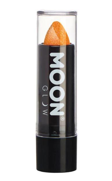 Iridescent Glitter Orange Lipstick 4.2g Moon Glow Cosmetics
