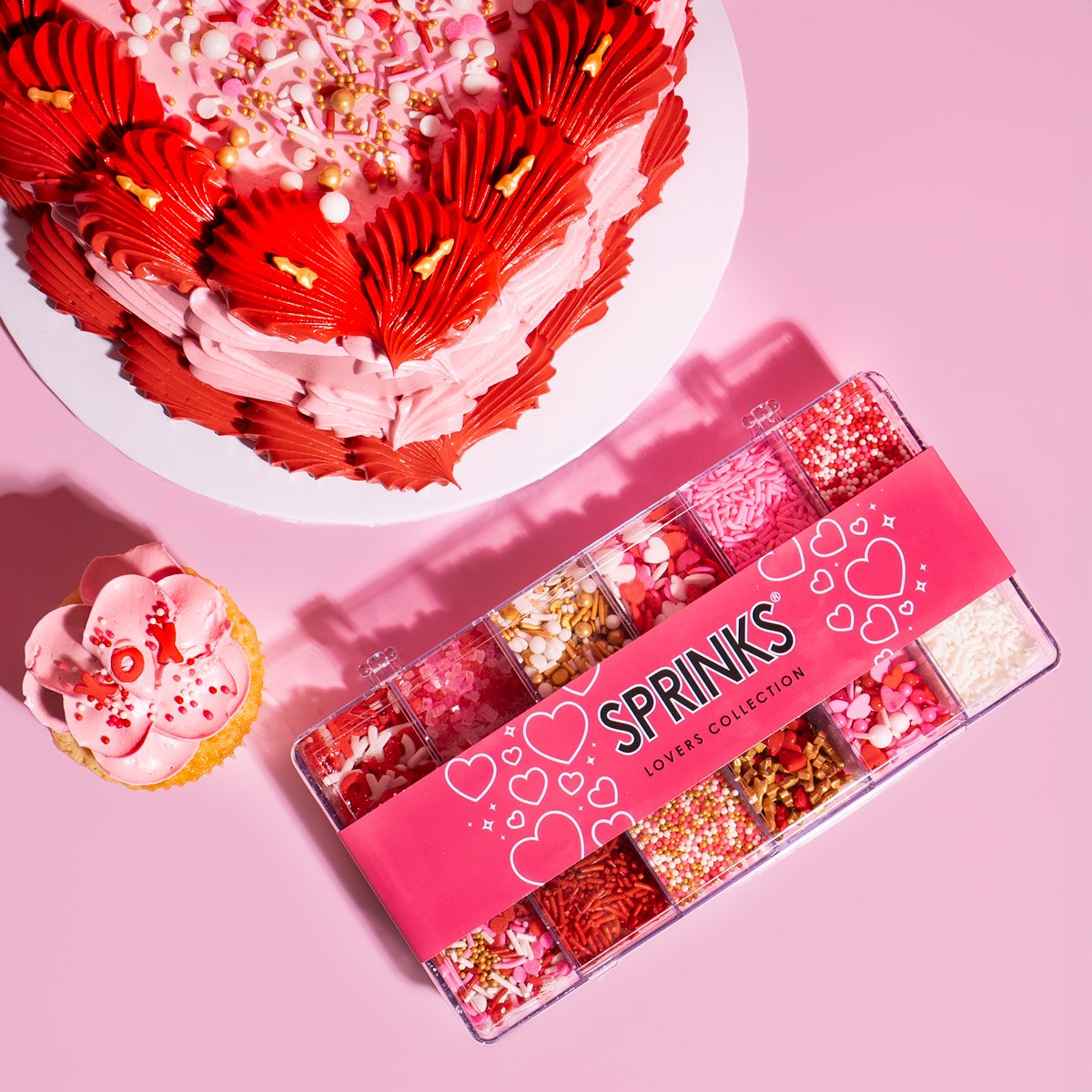 Edible Decorations Sprinkles Lovers Valentine Deluxe Collection 300g