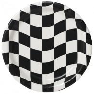 Checkered Black/White Racing Luncheon Plates