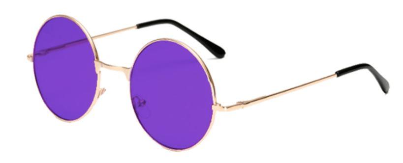 Glasses Lennon Round Purple Lenses Hippie 1960s