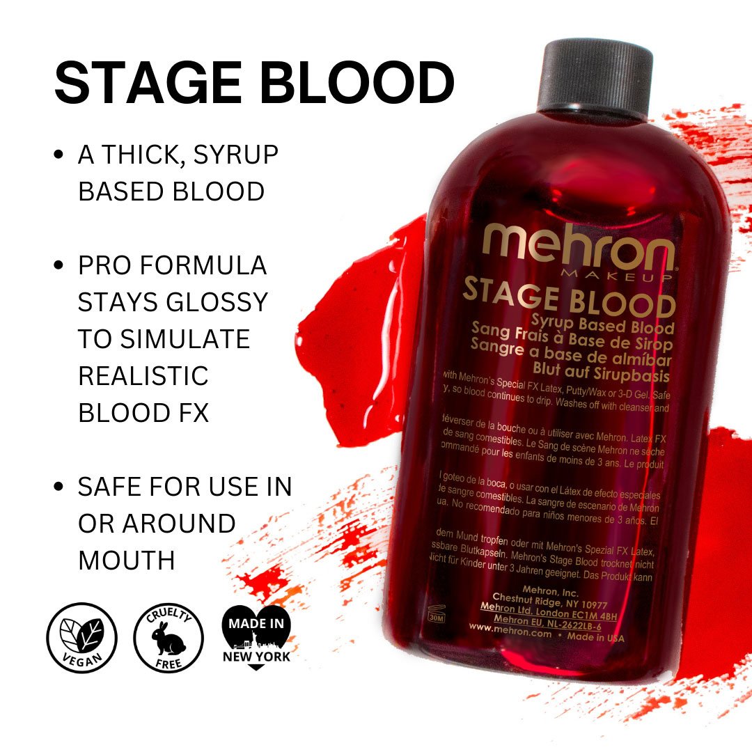 Make Up Special Fx Mehron Stage Blood Bright Red 472ml Professional Quality