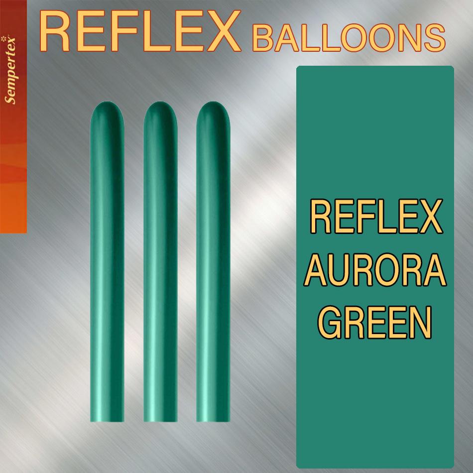 Balloon Modelling 260 Reflex Aurora Green Pk 50