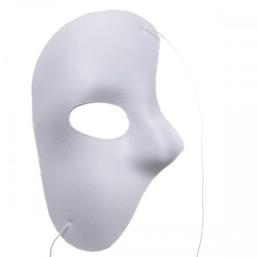 Mask Phantom White 1/2 Face Opera Plastic