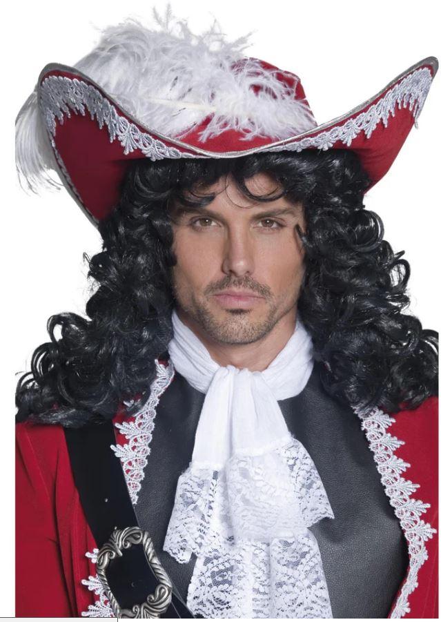 Pirate/Muskateer Hat Authentic Red with White Feather