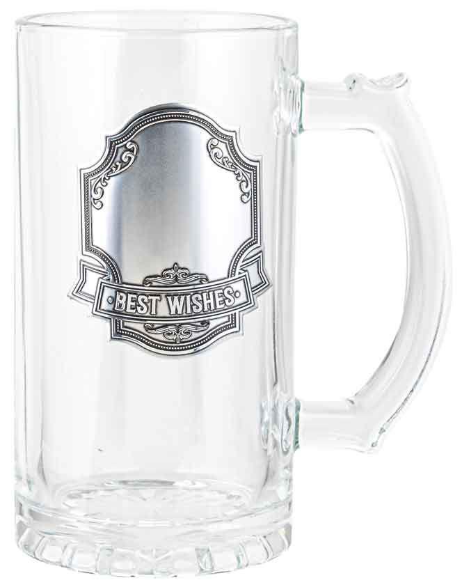 Gift Glass Beer Stein/Tankard Blank (Personalise It Yourself) 490ml