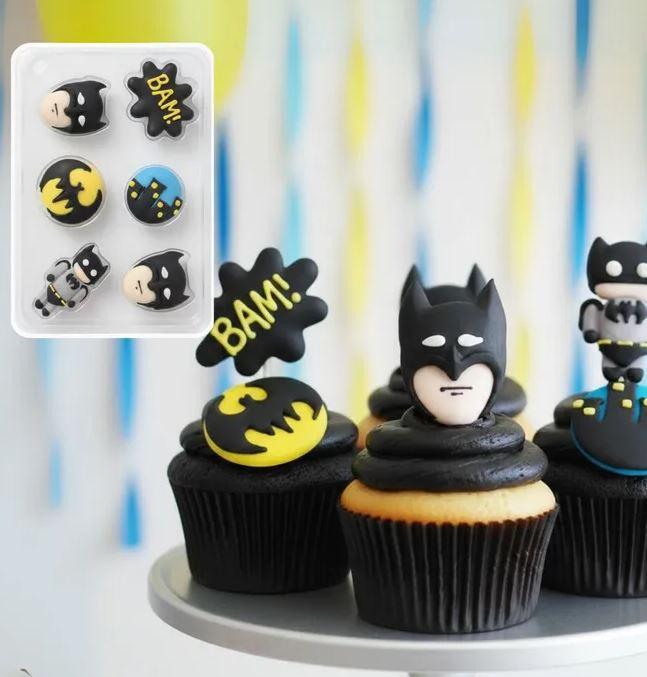 Edible Icing Decorations Batman Pk/6