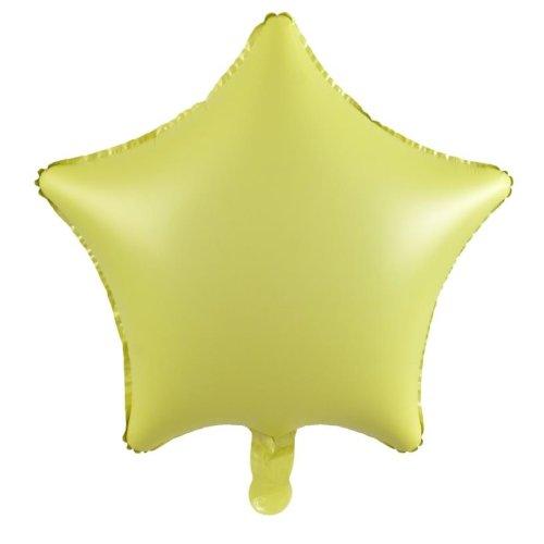 Balloon Foil 45cm Star Matt Pastel Light Yellow