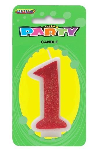 Cake Candle Number 1 Pink