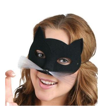 Mask Eye Tabby Cat Animal Black With White Whiskers