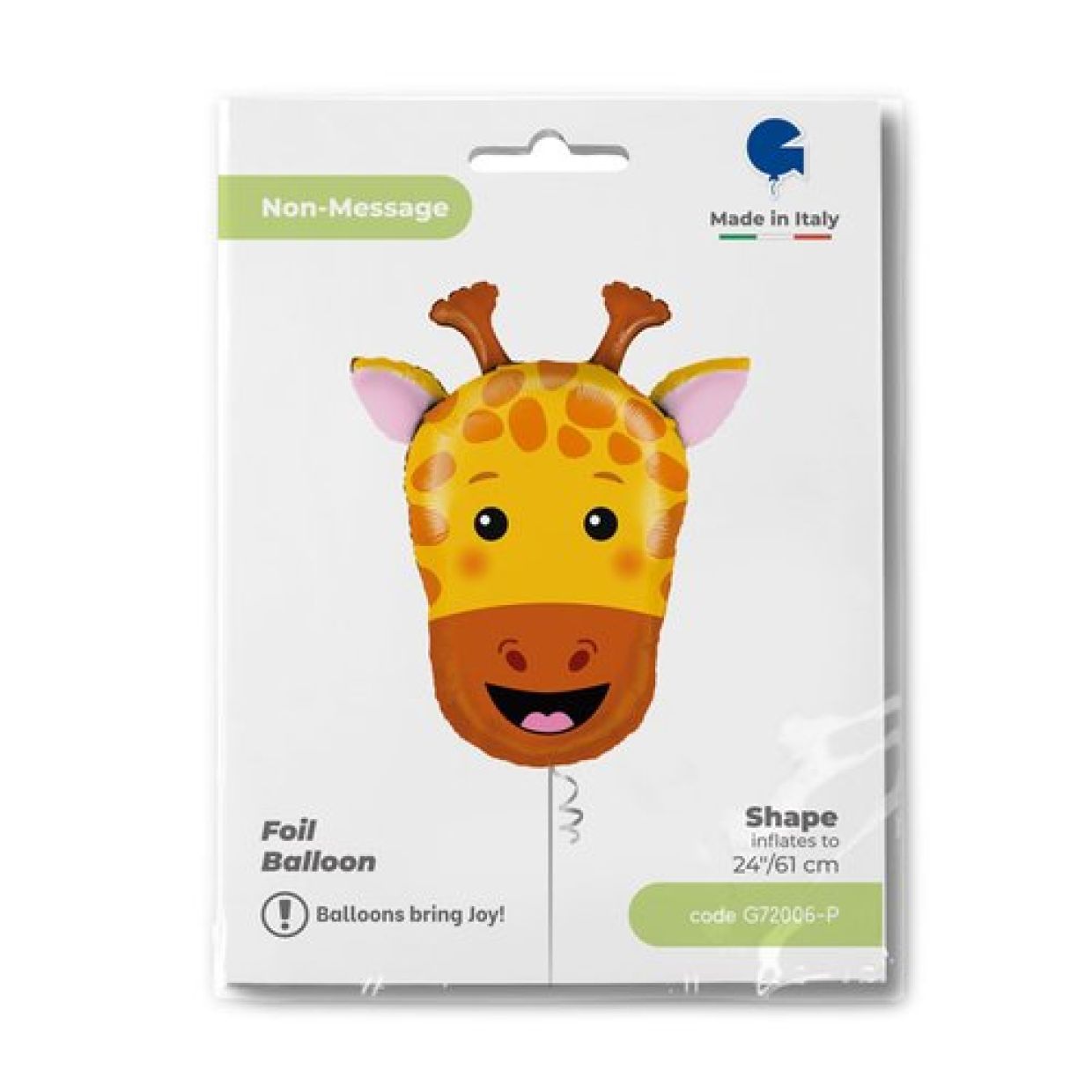 Balloon Foil Shape Animal Giraffe Head 61cm