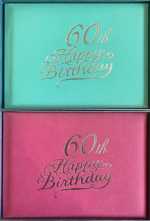 Guest Signature Book 60th Birthday Script Assorted Colours