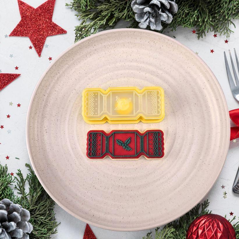 Mini Christmas Cracker/Bon Bon Cookie/Biscuit Debosser & Cutter Set