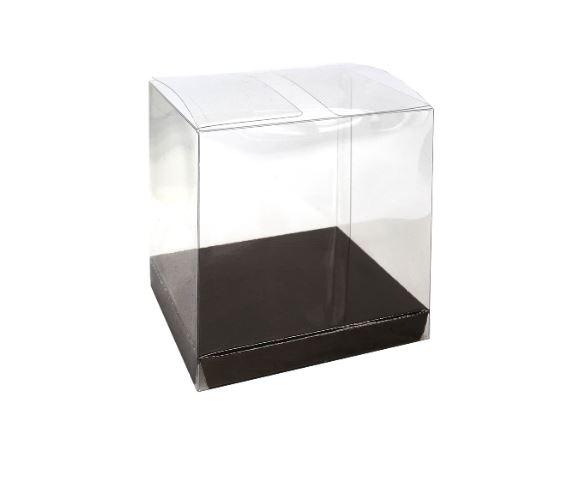 Favour Loot Gift Box Clear - Black Pk 10