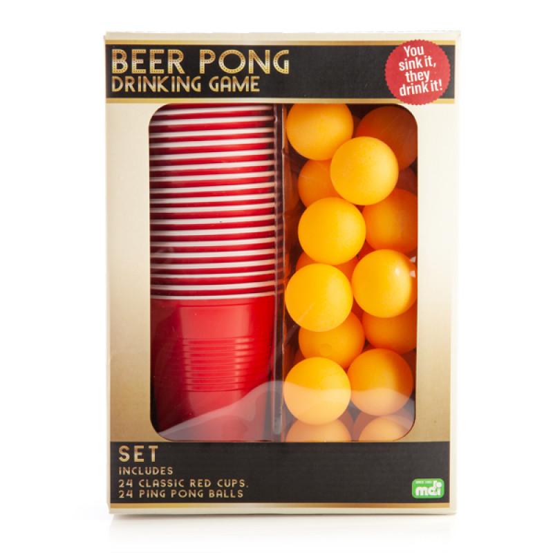 Drinking Game Beer Pong With 24 Cups and 24 Balls