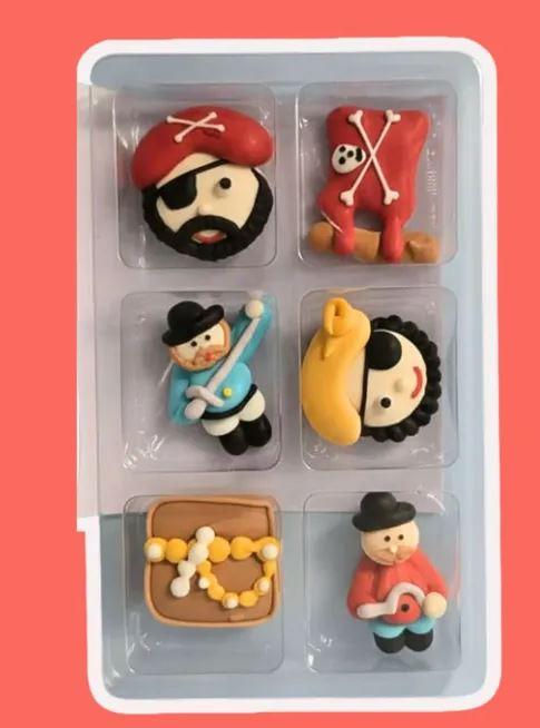 Edible Icing Decorations Pirates Pk/6