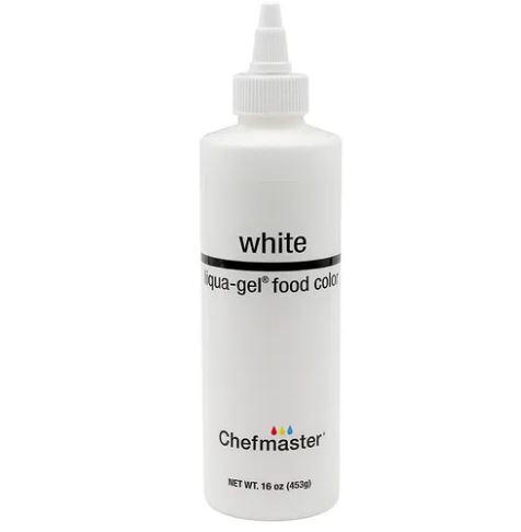 Chefmaster Liqua-Gel Bright White Food Colouring 16oz/453g Cake Decorating