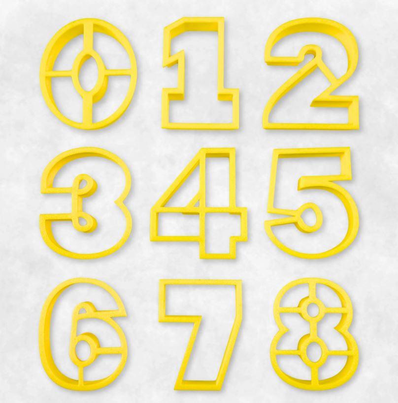 Number Wide Version Cookie/Biscuit Cutter Full Set 70m