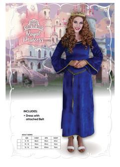 Costume Adult Royal Princess Blue