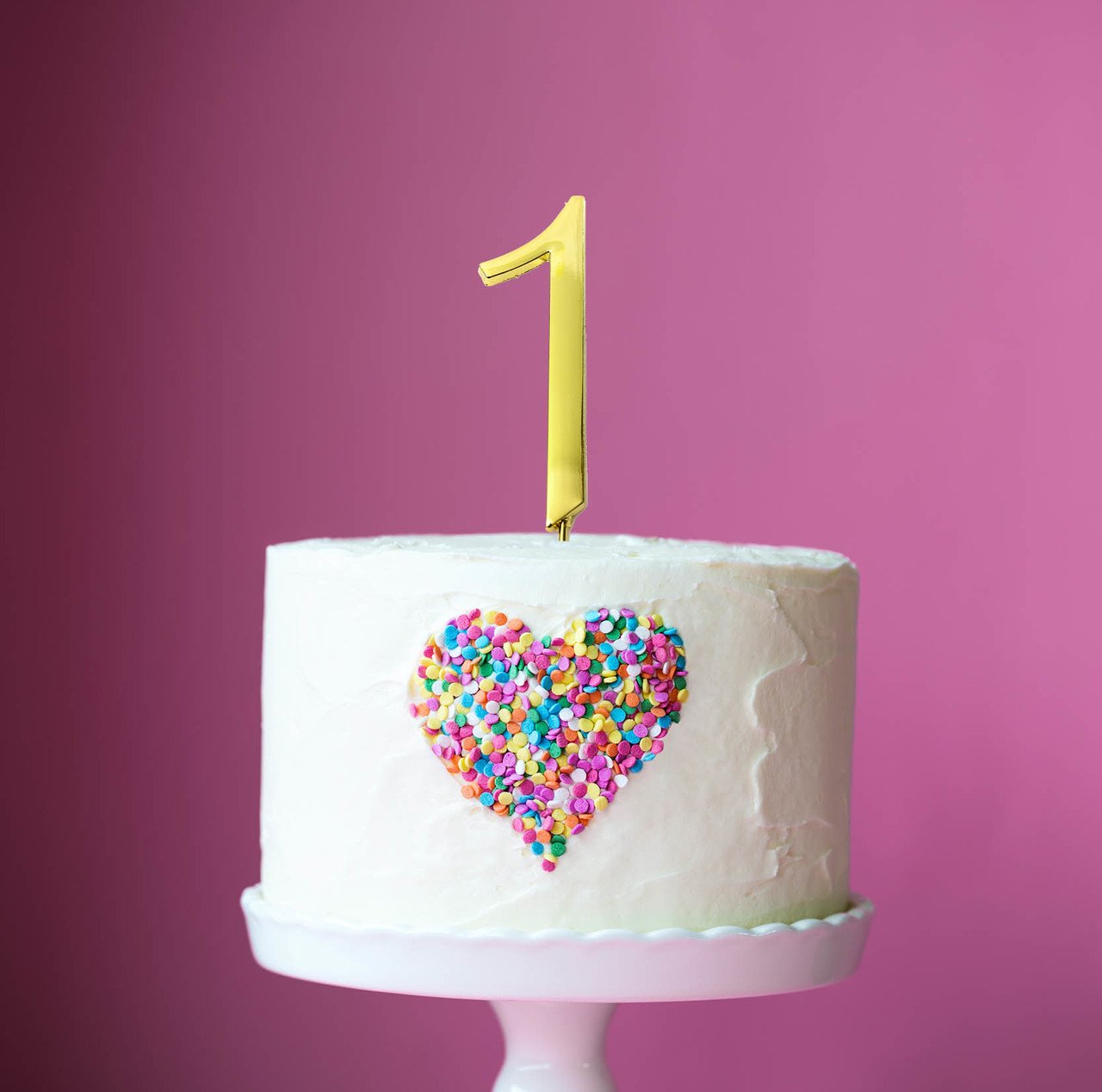 Cake Topper Gold 7cm Number 1