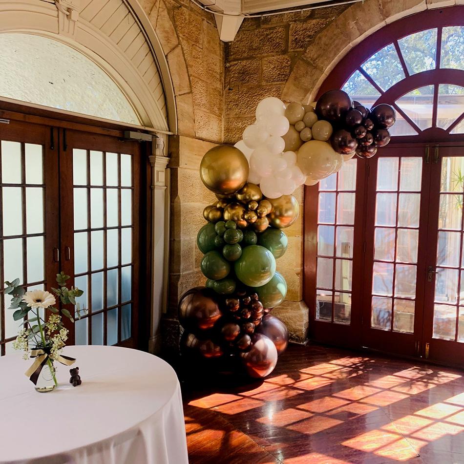 Organic Half Arch Latex Balloons 2.5m