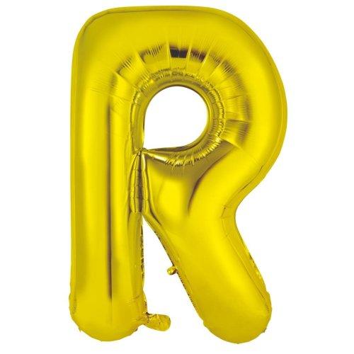 Balloon Foil Letter/Alphabet R Gold 86cm