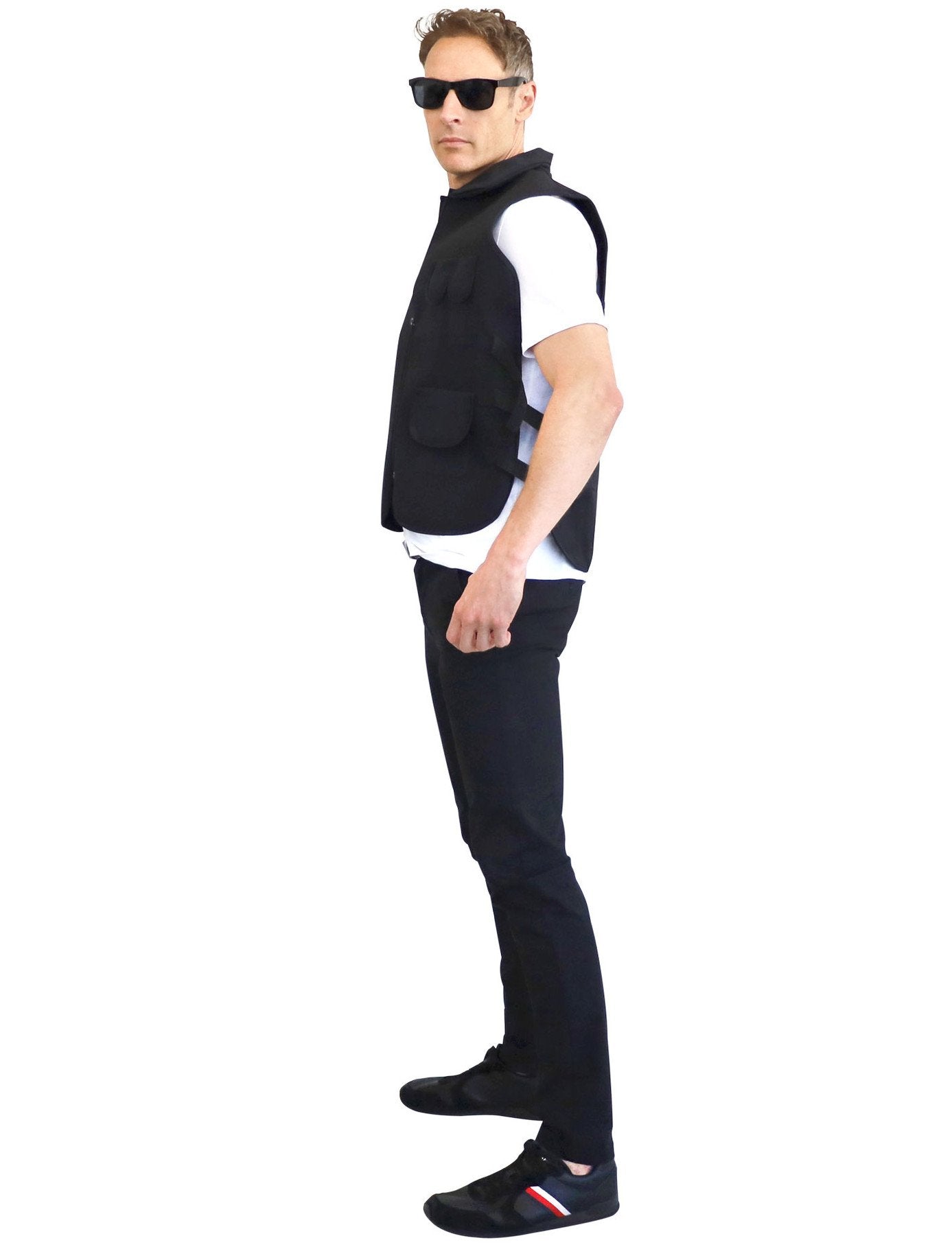 Police Swat Attack Vest Nylon Black Adult One Size