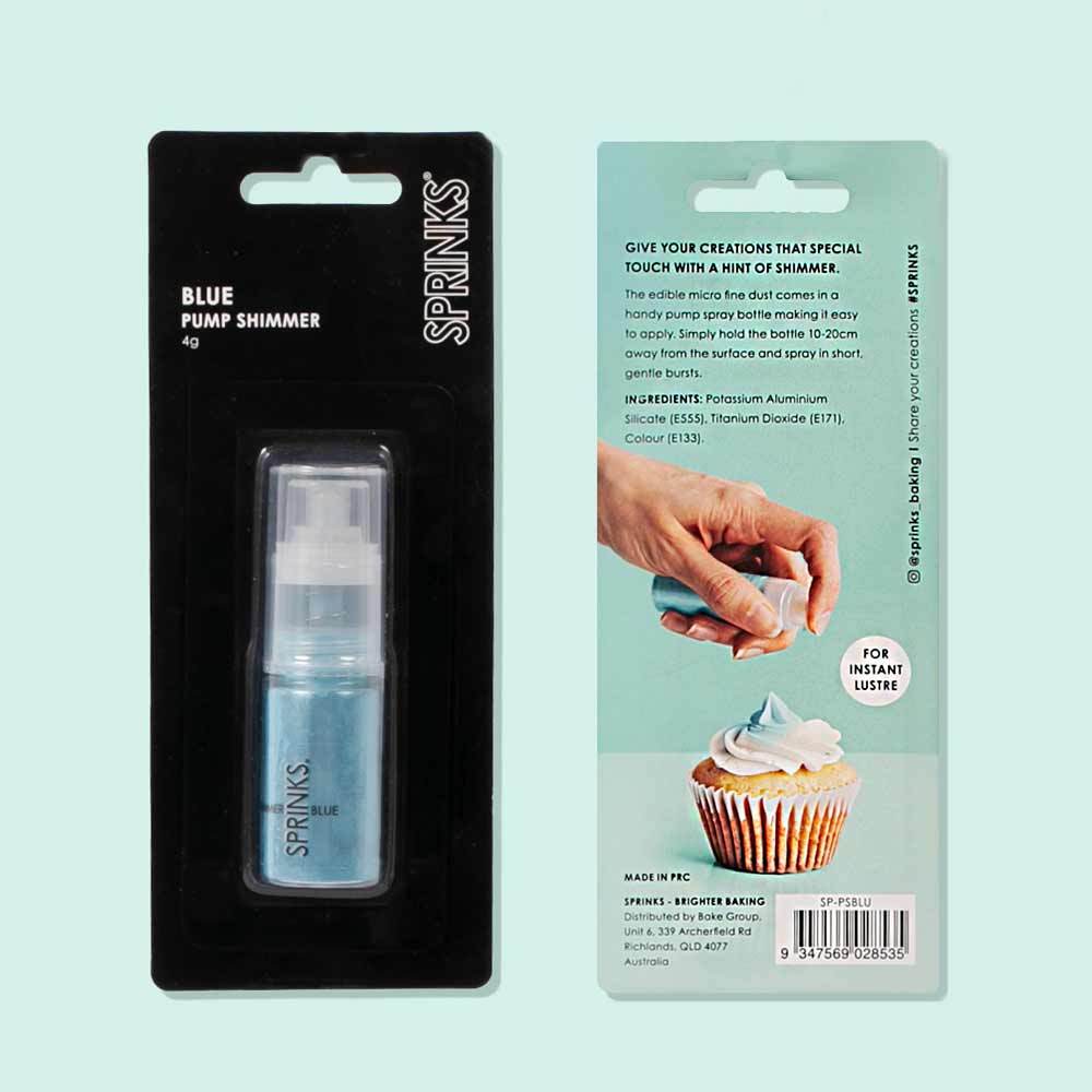 Cake Decorating Pump Shimmer Light Blue Micro Lustre Dust 4g